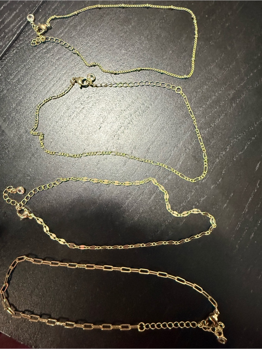 Gold Layered Ankle Bracelet Set for Women - Elegant Gold Anklet